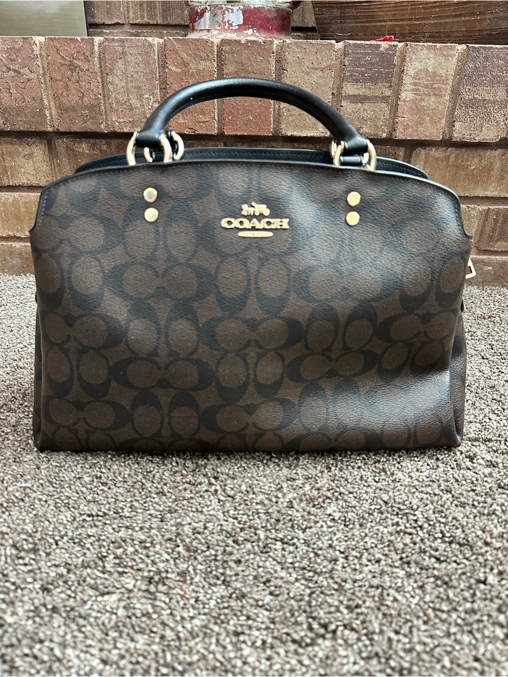 COACH Lillie Carryall Bag in Crossgrain Leather - Black (Style #91495)